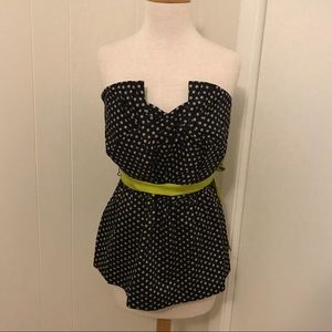 Anthropologie Odille polka dot strapless top 14